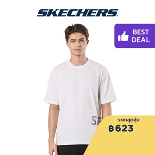 Skechers สเก็ตเชอร์ส เสื้อยืดแขนสั้นผู้ชาย Men Short Sleeve Tee - SL22Q4M291-0019