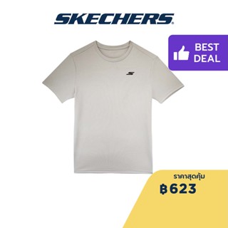 Skechers สเก็ตเชอร์ส เสื้อยืดแขนสั้นผู้ชาย Men Performance Running Short Sleeve Tee - SP22Q4M420-01F3