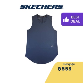 Skechers สเก็ตเชอร์ส เสื้อยืดแขนกุดผู้หญิง Women Performance Running Sleeveless Tee - SP22Q4W354-SEBL