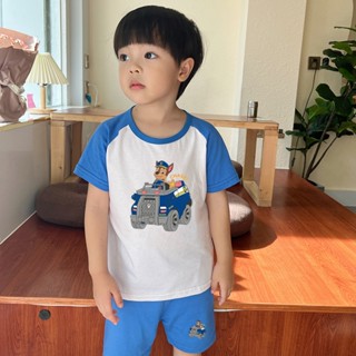 **Baby Buddy** เสื้อยืดแขนสั้น และกางเกง ผ้าฝ้าย ลายการ์ตูน Paw Patrol 6 สี สําหรับเด็ก KFF004