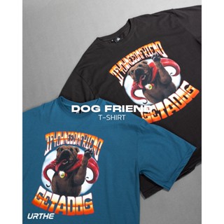 URTHE - เสื้อยืด แขนสั้น สกรีนลาย รุ่น DOG FRIEND