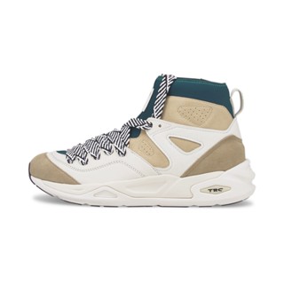 PUMA PRIME/SELECT - รองเท้าผ้าใบ PUMA x AMI TRC Blaze Mid Sneakers สีขาว - FTW - 38861901