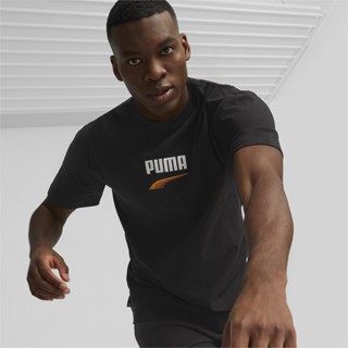PUMA EVOLUTION - เสื้อยืดผู้ชาย Downtown Logo สีดำ - APP - 53824801