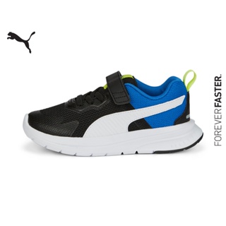 PUMA KIDS - รองเท้าผ้าใบเด็กแบบปิดสำหรับสับเปลี่ยน Evolve Run Mesh สีดำ - FTW - 38623904