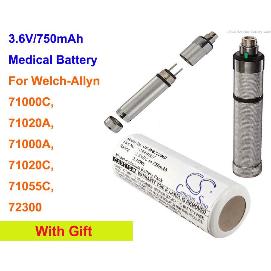 NZ3R OrangeYu 750mAh Battery for Welch-Allyn 71000C, 71020A, 71000A, 71020C, 71055C, 72300