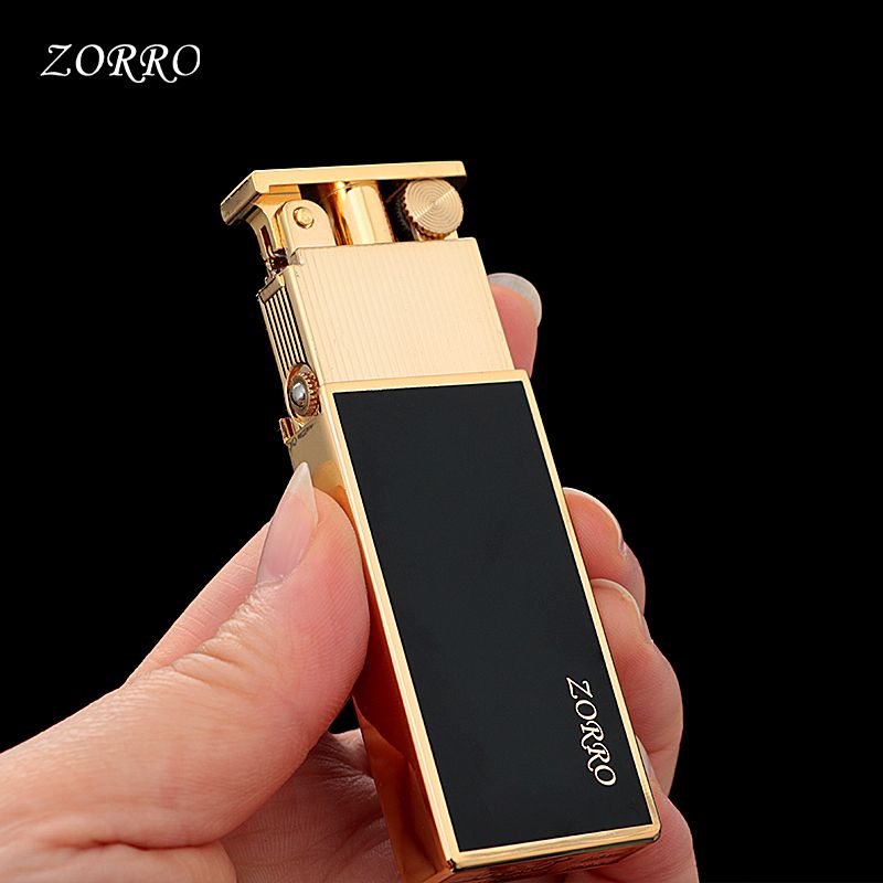 ◇﹍ZORRO Mechanical Automatic Lift ไฟแช็ก Limited Edition น้ำมันก๊าดทองแดงบริสุทธิ์สูงซีล Retro Creative ของขวัญ