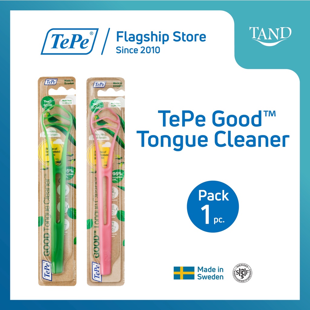 (แพ็ค 1 ชิ้น) TePe Good™ Tongue Cleaner แปรงทำความสะอาดลิ้น ที่ขูดลิ้น แปรงลิ้น