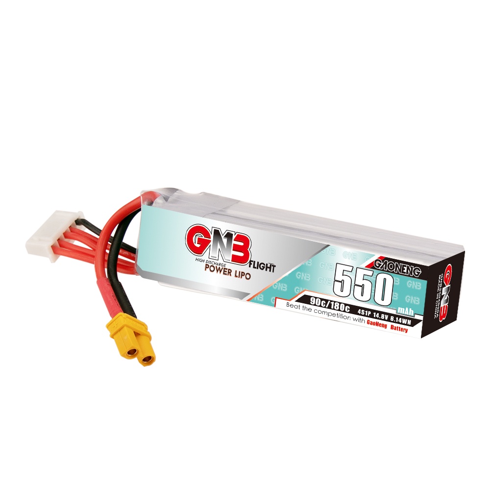 ✥GNB GAONENG 4S 550MAH 14.8V 90C XT30 LiPo Battery FPV Mini Drone Quads Quadcoper Toy RC