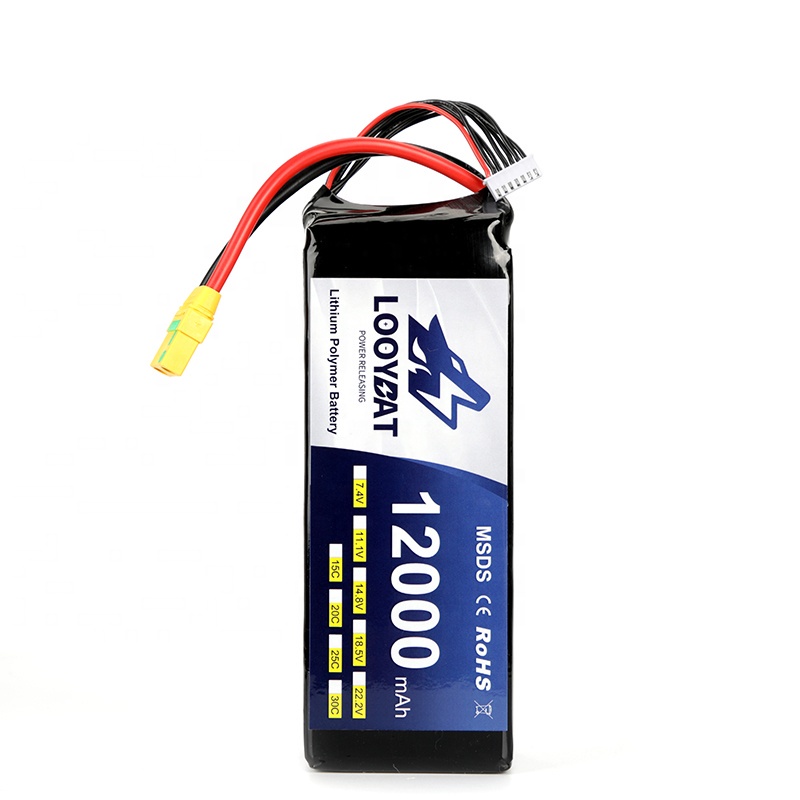 ⁑Light Weight Li-polymer Battery Rechargeable RC Lipo Battery 6S 12000mAh 22.2V Lipo Battery Pack