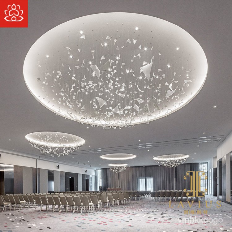 Modern Chandelier Palace Villa Hotel Crystal Chandelier Exhibition Hall Club Lobby Engineering Lamp 