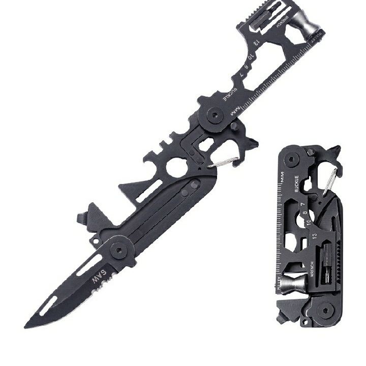 ﹊มีดมินิการ์ด EDC แบบพกพาเหล็กทั้งหมดสำหรับการใช้งานกลางแจ้ง