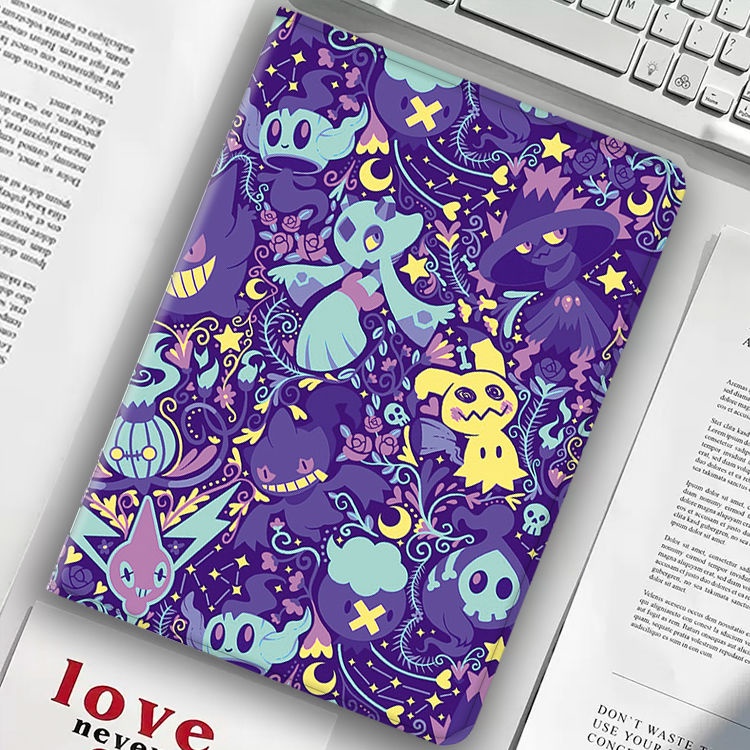 Mimikyu Gengar Pokémon เคสไอแพด mini6 air4/5 เคส ipad 10.2 gen 7 8 9 gen5/6 case iPad gen10 2022 pro11 cover pen slot