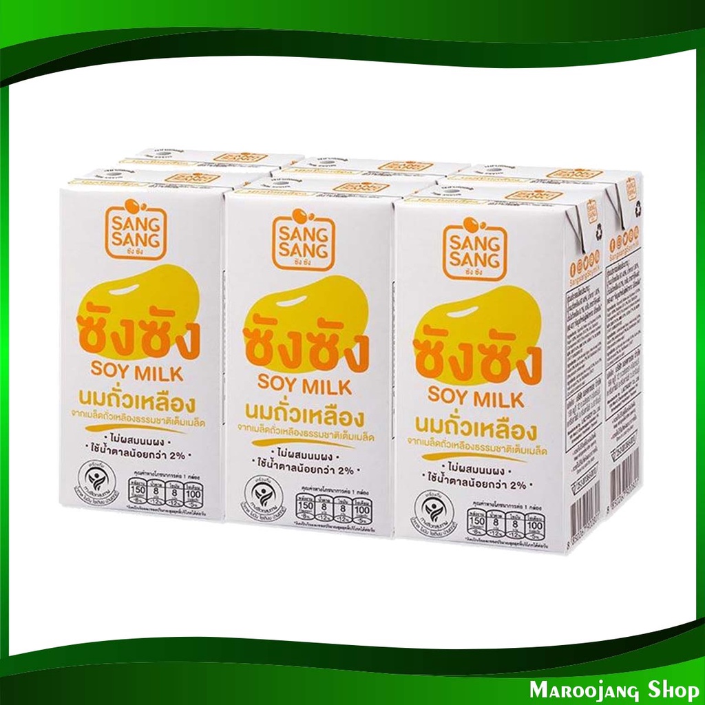 นมถั่วเหลืองยูเอชที ซังซัง 300 มล(36กล่อง) UHT Soy Milk Sang Sang
