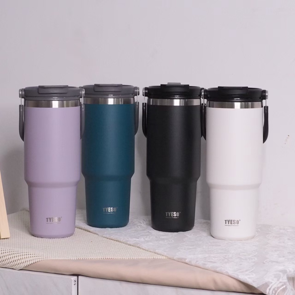 TYESO แก้วเก็บความเย็น หูหิ้ว แก้วtyeso พร้อมส่ง