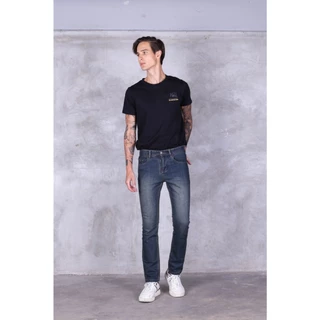 กางเกงยีนส์ผู้ชาย ทรงกระบอกเล็ก Jack Russel Klassik J-1169 Slim Fit Dark Blue