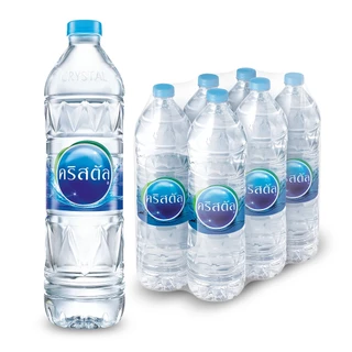[ส่ง กทม. ปริมณฑล จังหวัดหลักอื่นๆ]น้ำดื่มคริสตัลขนาด (1000 มล. X 6 ขวด) 10แพ็ค 60 ขวด Crystal Drinking Water 1000 ml