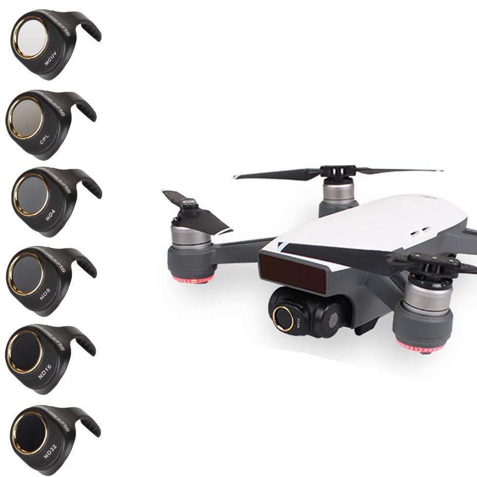 CAENBOO Spark Drone Filter UV MCUV Polar Polarizing Filters Combo ฟิล์มเคลือบหลายชั้นสำหรับ DJI Spar