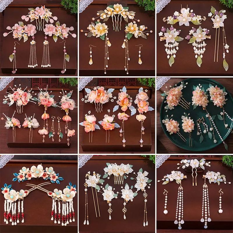 คลิปผม เครื่องประดับโบราณ กิ๊ปติดผมHanfu ปิ่นปักผมโบราณ เครื่องประดับผม ปิ่นปักผมจีน ปิ่นปักผมสไตล์จีน เครื่องประดับจีน