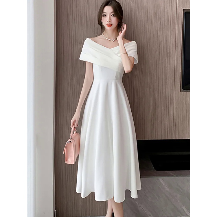 White Dresses for Women Classy Summer Short Sleeve V-Neck Blackless Sexy Long Dress 2023 Red Bodycon Luxury Party Evenin