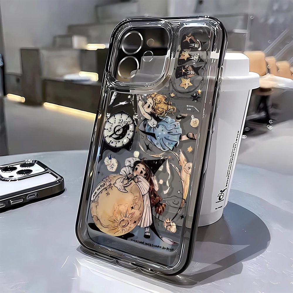 เคสโทรศัพท์มือถือ ลายแม่มดน้อยน่ารัก สําหรับ iphone 15 pro 14 promax 14 pro 12 12 pro max 13 13pro 13 pro max XS เคสโทรศัพท์มือถือนิ่ม แบบใส กันตก สําหรับ Iphone 7 8Plus XS MAX