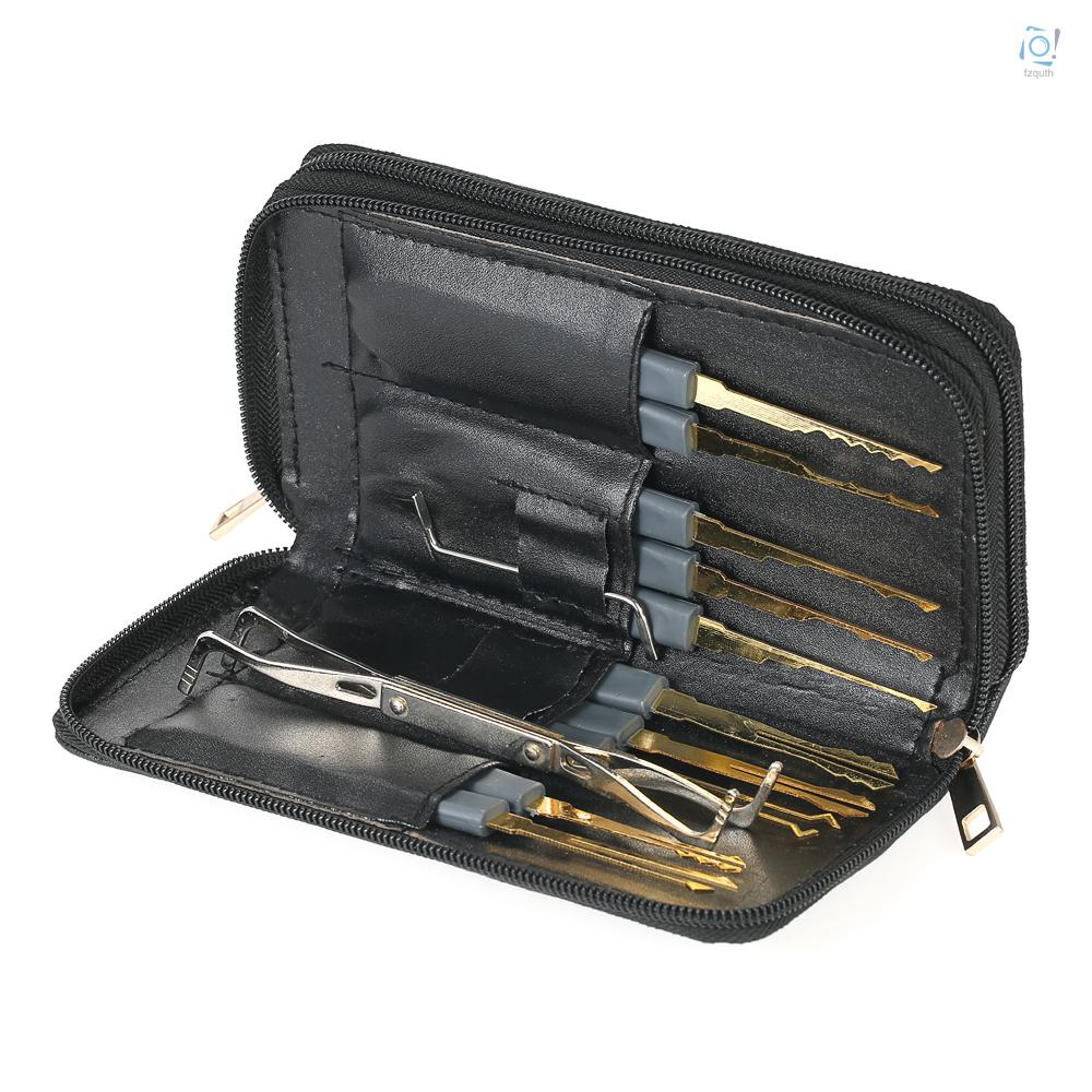 [Local Delivery]24pcs Professional Unlocking Lock Picking Tools Set Practice Lockset Kit with Leather Case for Locksmith
