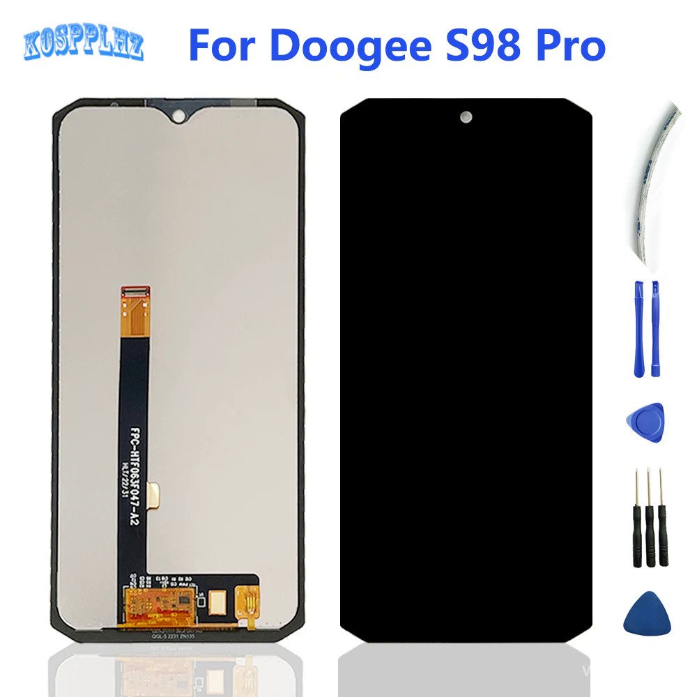 100% ทดสอบสำหรับ DOOGEE S98 / S98 Pro จอแสดงผล LCD + ชุดประกอบหน้าจอสัมผัส DOOGEE S 98โทรศัพท์6.3นิ้วหน้าจอใหม่ + เครื่อ