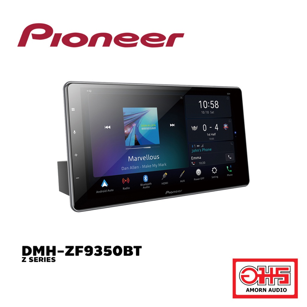 PIONEER DMH-ZF9350BT Z SERIES วิทยุรถยนต์ จอแสดงผล 9 นิ้ว รองรับการเชื่อมต่อแบบไร้สายทั้ง Apple CarP