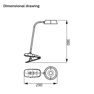 Philips Lighting โคมไฟอ่านหนังสือ LED รุ่น Donutclip USB 3 วัตต์
