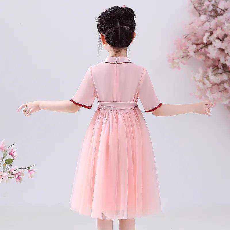 ชุดเดรสกระโปรง แฟชั่นฮั่นฝู สไตล์จีนโบราณ แฟชั่นฤดูร้อน สําหรับเด็กผู้หญิง - รูปที่ 4