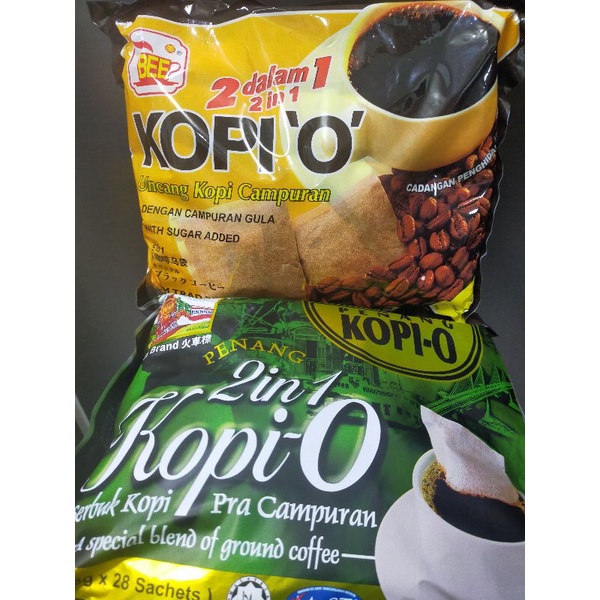กาแฟโบราณ KOPI-O 2IN1 กาแฟดำปีนัง โอเลี้ยงเข้มข้น