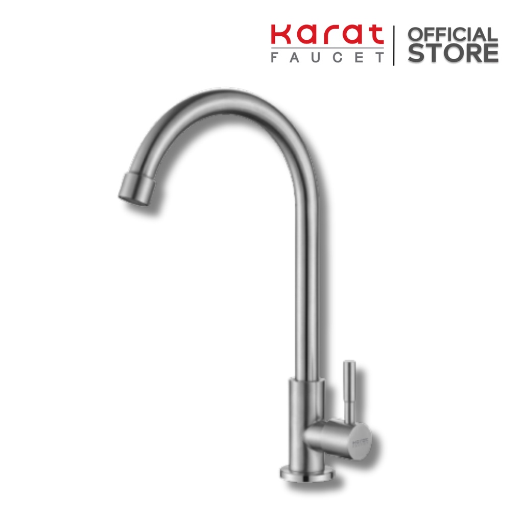 Karat Faucet ก๊อกซิงค์เดี่ยวติดบนเคาน์เตอร์ (สเตนเลส 304) รุ่น KF-79-511-63 – โปรปัง
