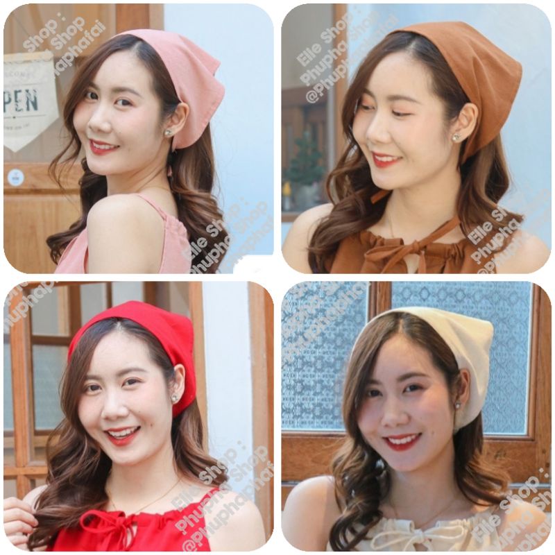 ผ้าโพกผม ผ้าฝ้ายแท้100%