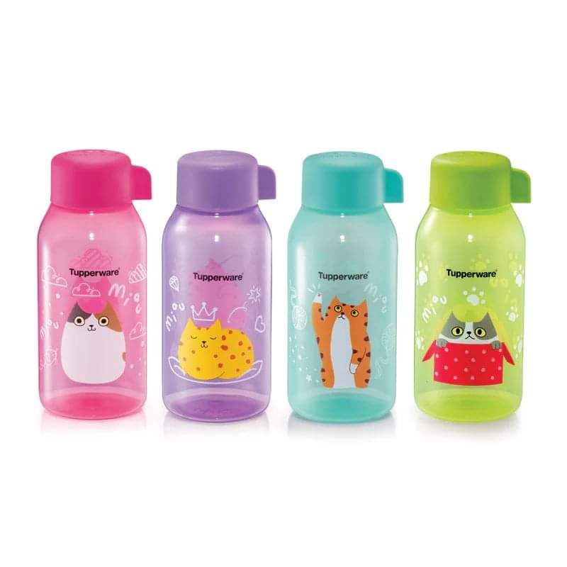 Tupperware ขวดน้ำอีโค่คิตตี้แคท ความจุ350มล.(1ใบ) ฝาเกลียวหมุน ปิดแน่นสนิท ป้องกันการหกซึม100%