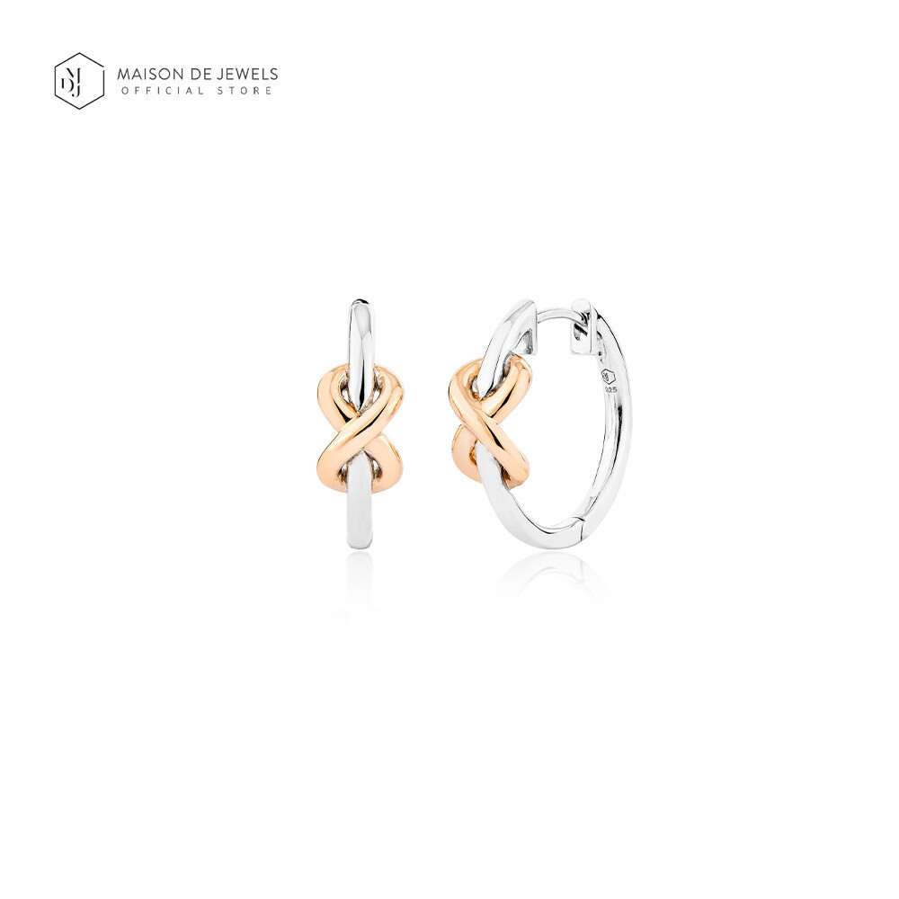 Maison de Jewels - Infinite Earring ต่างหูเงิน โรสโกลด์ ต่างหูใส่ทุกวัน อนันต์