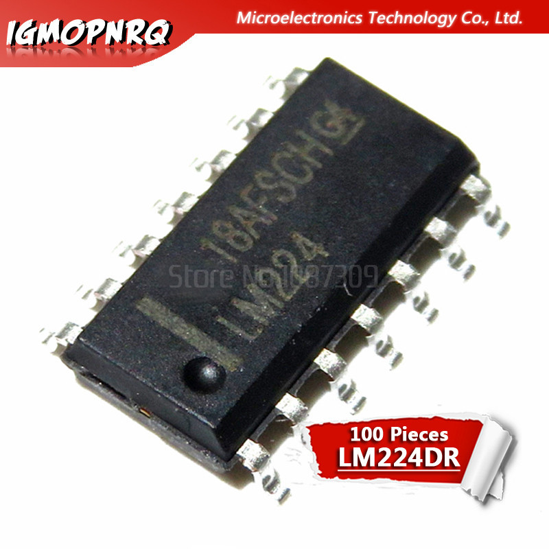 100 ใหม่ประเภท LM224 LM224DR SOP-14 Four Operation Amplifier IC