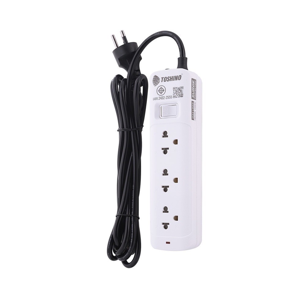รางปลั๊กไฟ Toshino TIS Plug 3 Way 1 Switch 3M. (SO-33) by รูปที่ 3