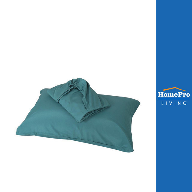 HomePro ชุดผ้าปูที่นอน TOPPER 3.5 ฟุต 2 ชิ้น TWIN สีเขียว แบรนด์ HLS