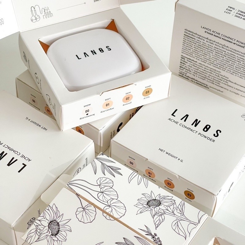 พร้อมส่ง✨แป้งพัฟลานอส แป้งคุณหมอ สูตรสิว Lanos Acne Compact Powder