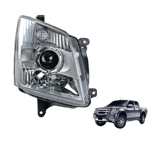 car headlights ISUZUไฟหน้า DMAXไฟหน้า โปรเจคเตอร์ มุมขาว for ISUZU D-MAX/MU7 2007 - 2011(ไม่มีหลอดไฟ
