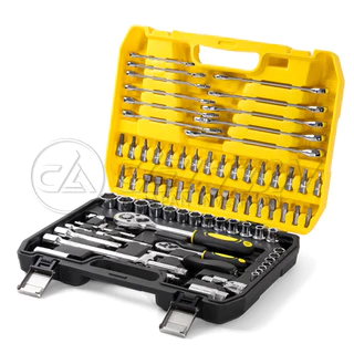 DELTON King Tools ชุดเครื่องมือ ประแจ ชุดบล็อก 78 ชิ้น ขนาด 1/2 นิ้ว (4 หุน) และ 1/4 นิ้ว (2หุน) ชุดประแจ รุ่น DKT-78PCS