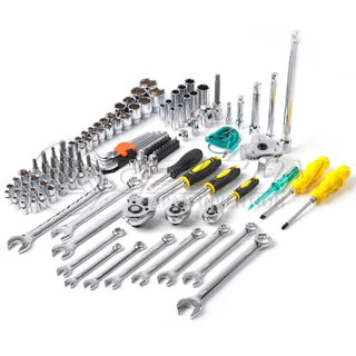 DELTON King Tools ชุดเครื่องมือ ประแจ ชุดบล็อก 121 ชิ้น(ชุดใหญ่) ขนาด 1/4 นิ้ว 3/8 นิ้ว 1/2 นิ้ว ชุดประแจ รุ่นDKT-121PCS