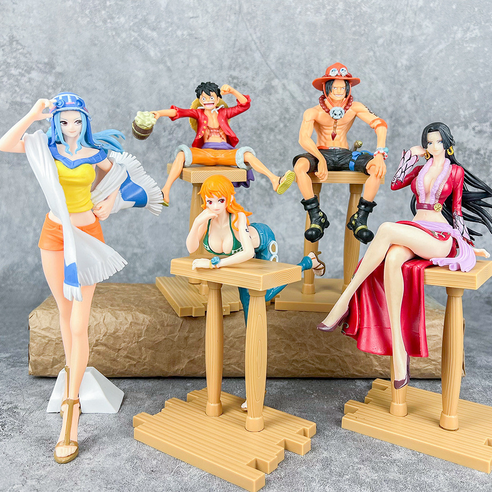 One Piece Hand Office Luffy Anime Merchandise Esnami Boa Hancock Doll Fashion Play Model Case Decora