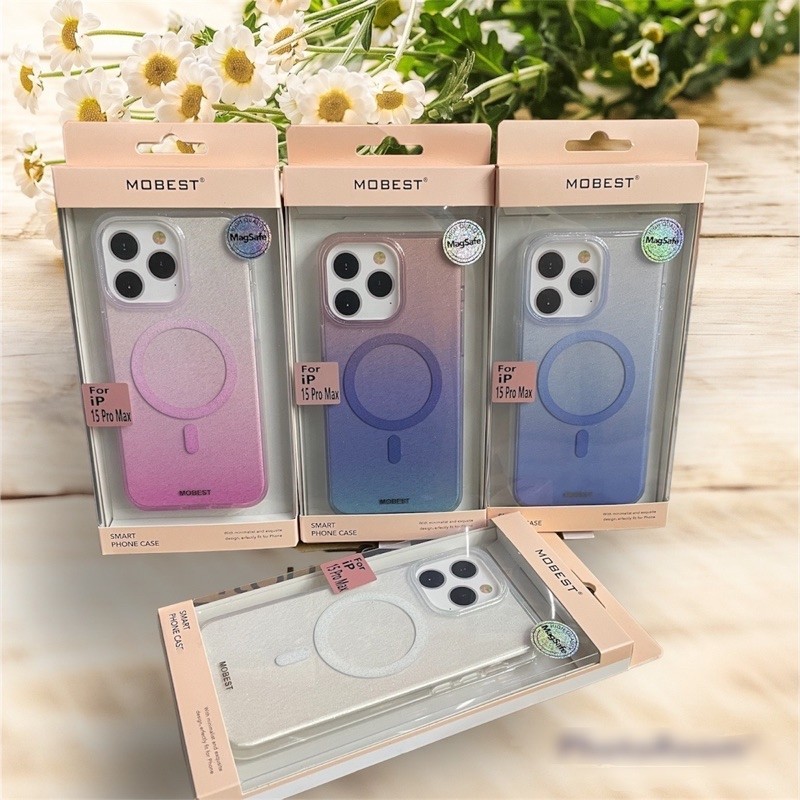 (ส่งจากไทย)เคสไอโฟน 13/13Pro/13Pro Max /14/14Pro/14Plus/14Pro Max/15/15Pro/15Plus/15Pro Max/Caseเคสกากเพชร ชาร์จแม่เหล็ก