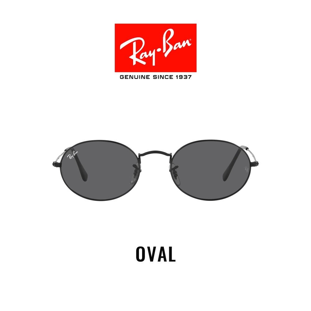 RAY-BAN OVAL - RB3547 002/B1 Frame color: BLACK แว่นกันแดด
