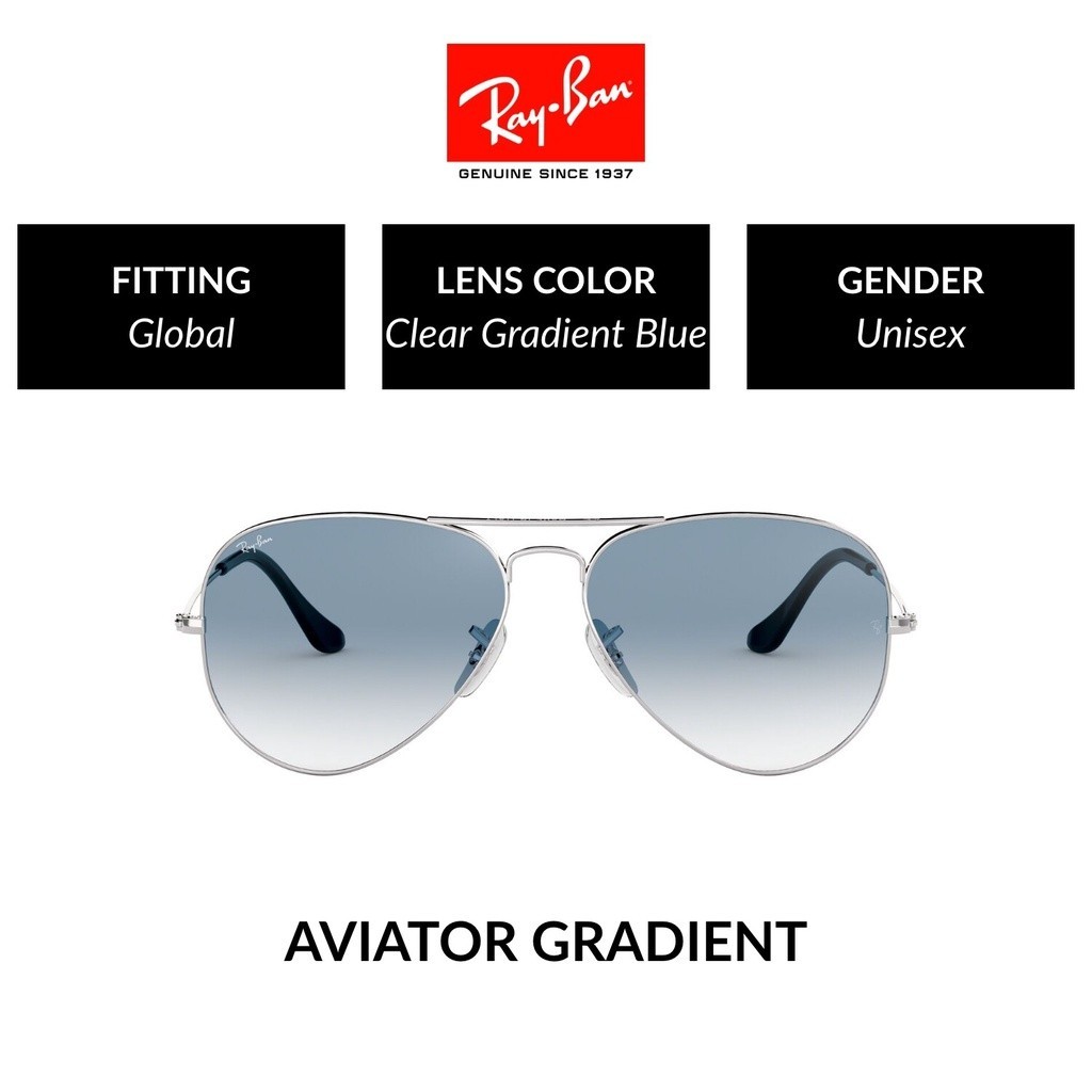 Ray-Ban Aviator large metal - RB3025 003/3F - size 58 -sunglasses แว่นกันแดด
