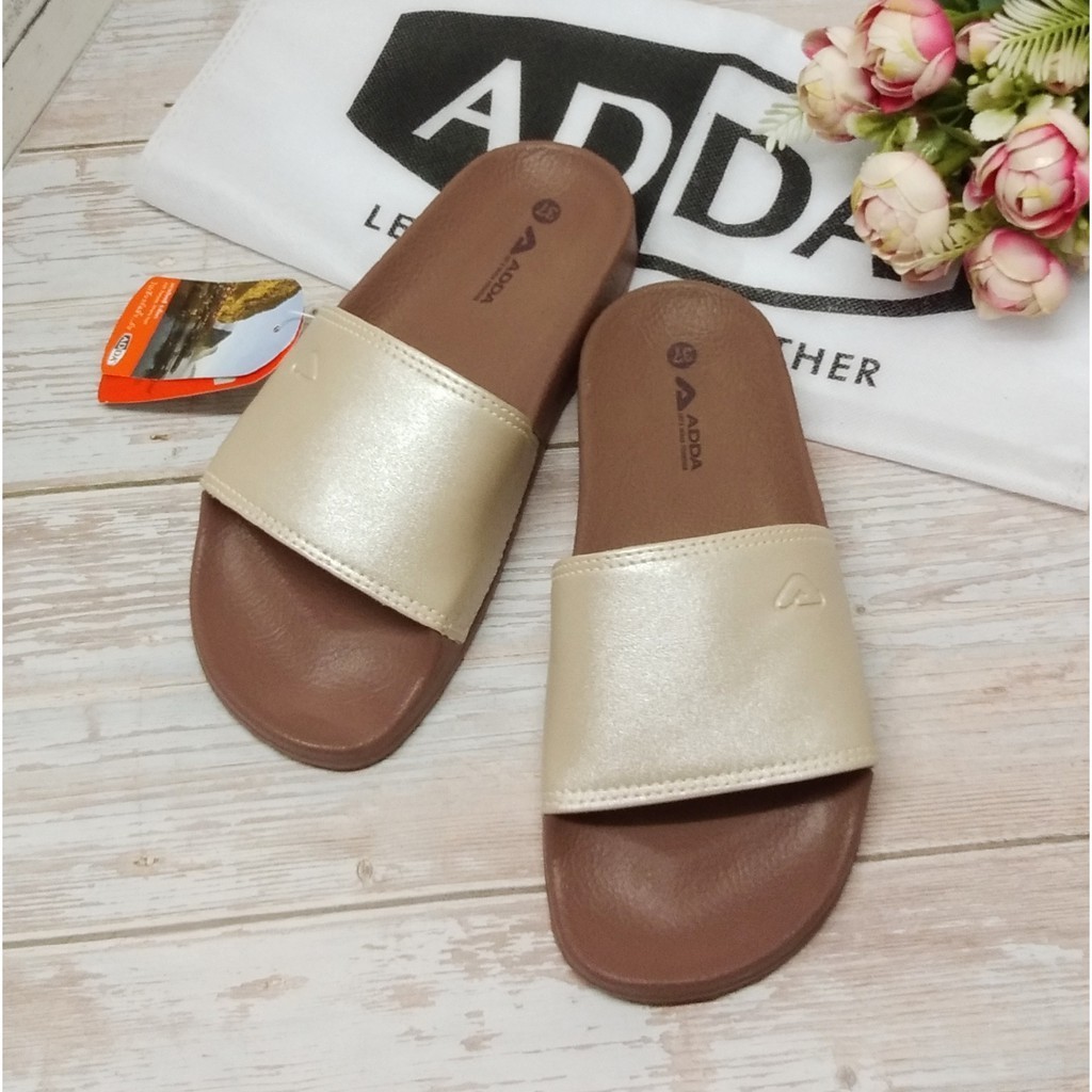 🔥ADDA 7AD06 รองเท้าแตะลำลอง S รองเท้าผู้หญิง ทรง ใส่สบาย พื้นนุ่ม สไตล์วินเทจ ไซส์ 37-40 สี น้ำตาล ขาว ชมพู เทา MyShoes - รูปที่ 5