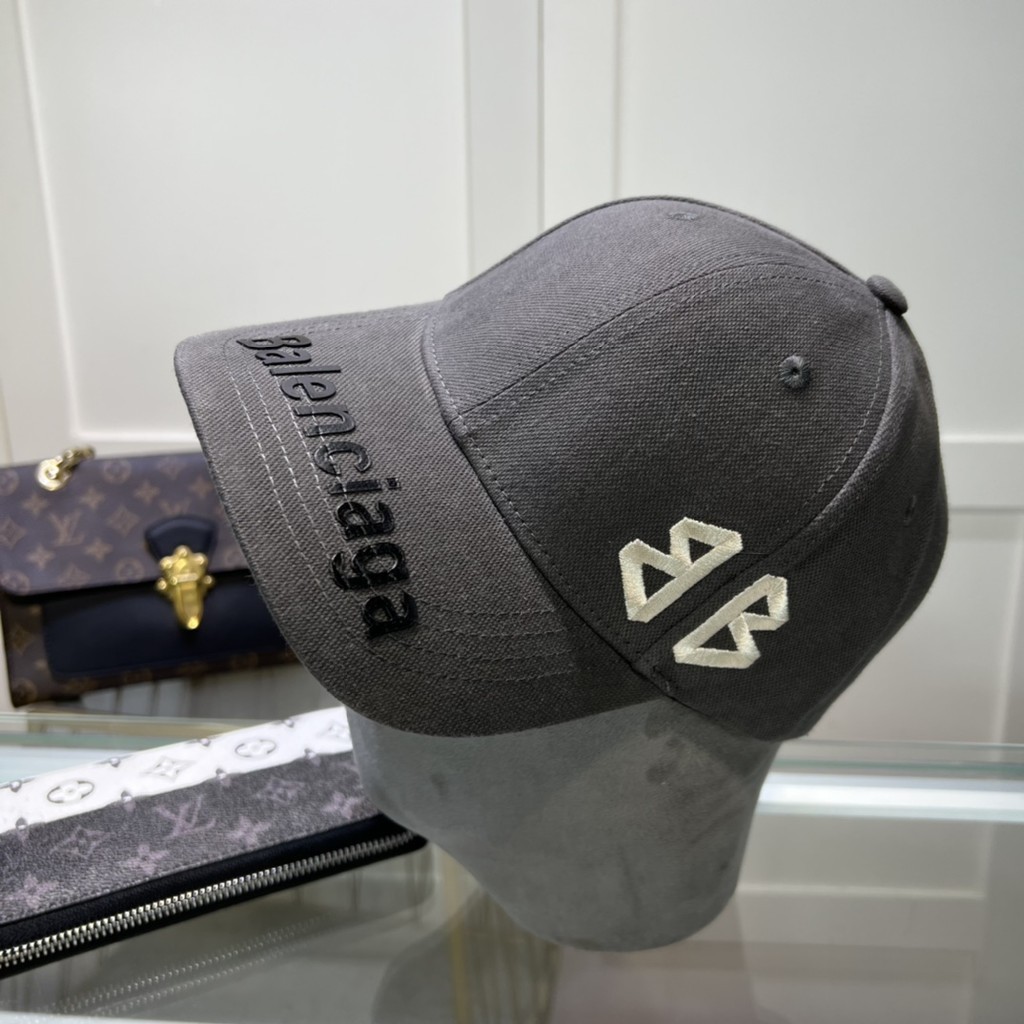Balenciaga New Official Website New Baseball Cap Simple Fashion Good-Looking Hat Couple Models สะดวกสบายและเรียบง่าย