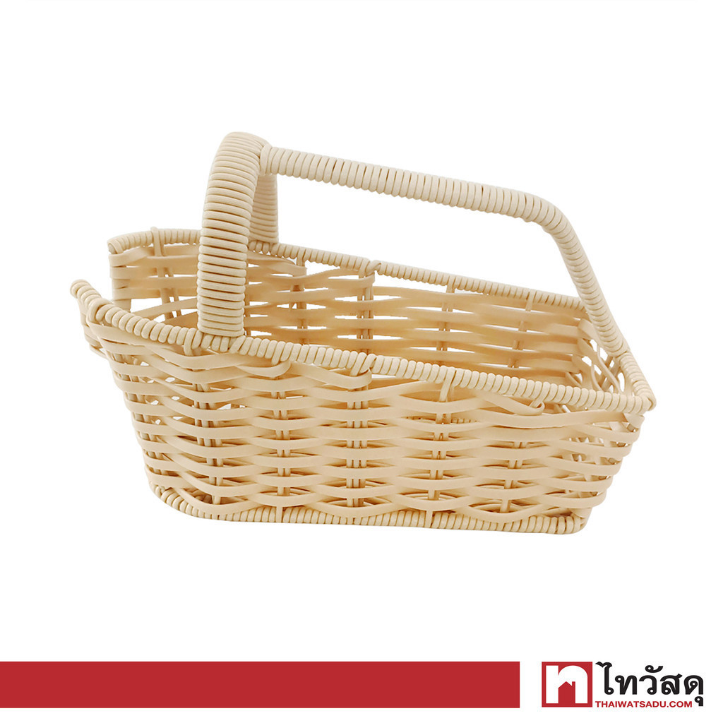 KASSA HOME ตะกร้าไวน์ หวายเทียม รุ่น ZY0717N ขนาด 25 x 11.5 x 18 ซม. สีบีช