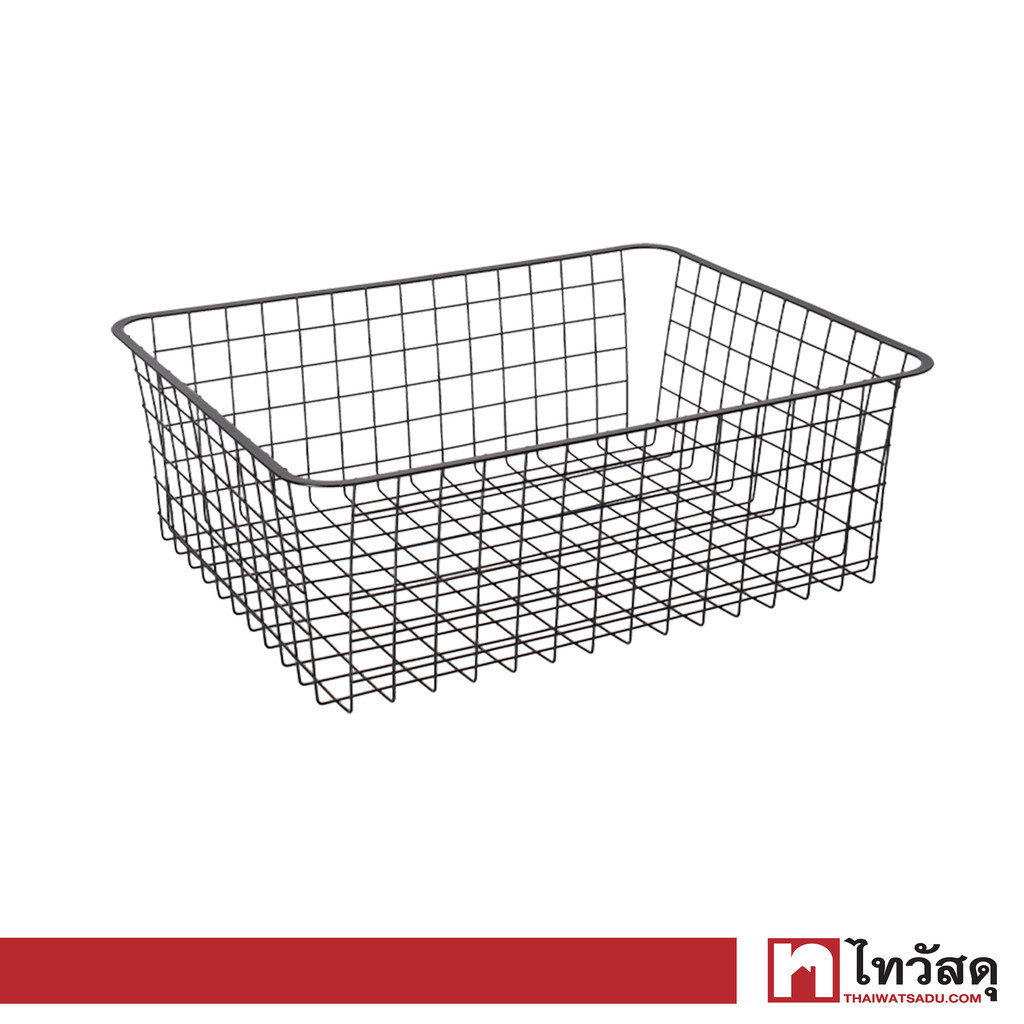 KASSA HOME ตะกร้าลวดอเนกประสงค์สำหรับรางสไลด์ DIY รุ่น WB180B ขนาด 54.2 x 41.2 x 18 ซม. สีดำ