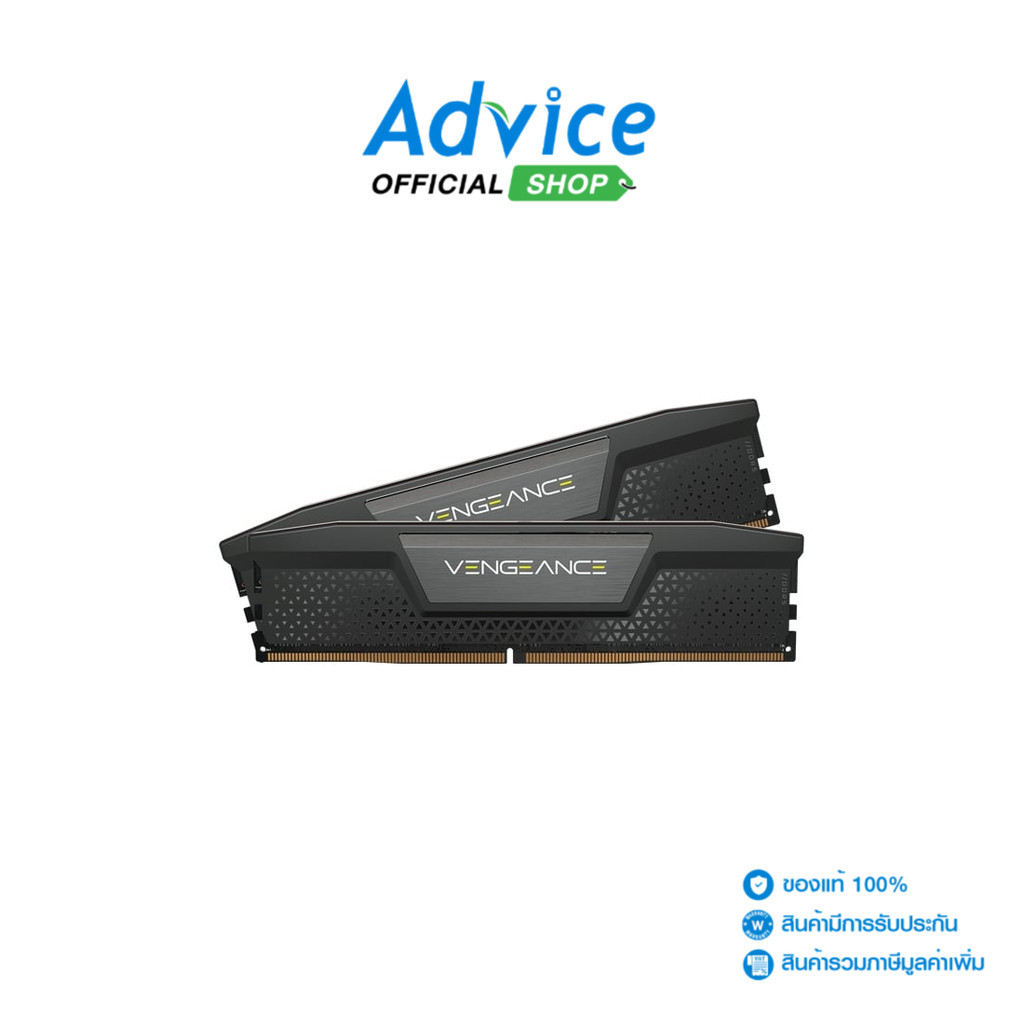 CORSAIR RAM DDR5(5600) 32GB (16GBX2) VENGEANCE BLACK (CMK32GX5M2B5600C40) - A0155589